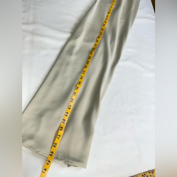 A NEW DAY Khaki halter neck sleeveless satin midi dress size L - Picture 13 of 13